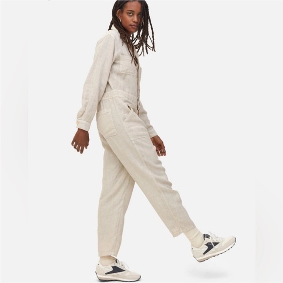 Mate the Label 100% Linen Jumpsuit in Natural size xs - Picture 1 of 8